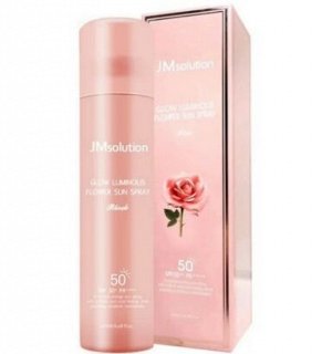 JMsolution Солнцезащитный спрей с дамасской розой Glow Luminous Flower Sun Spray SPF50+ PA++++