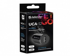 АЗУ-1USB Defender UCA-12 5V/1А, черный, 83591