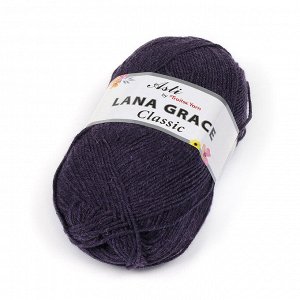 Пряжа для вязания ТРО LANA GRACE Classic (25% мериносовая шерсть, 75% акрил супер софт) 5х100г/300м цв.8130 меланж (фиолетовый)