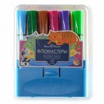 Фломастеры 12цв &quot;KIDSCOLOR&quot; утолщенные, в пластиковом пенале 32-0037 Bruno Visconti {Китай}