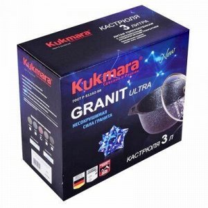 "Granit Ultra" Кастрюля с тефлоновым покрытием 3л, д24см, h1