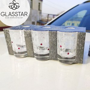 Набор стопок Glasstar "Стразы" / 6 шт. 50 мл