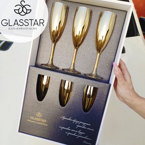 Набор бокалов Glasstar "Радуга" / 6 шт. 170 мл