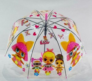Зонт детский  прозрачный для девочек