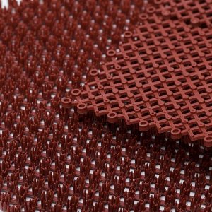 Покрытие ковровое щетинистое без основы «Травка», 40?53 см, цвет терракотовый