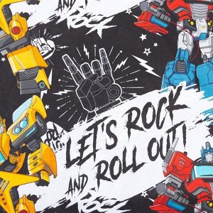 Постельное белье 1,5 сп "Let's rock" Transformers 143*215 см, 150*214 см, 50*70 см -1 шт