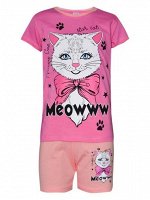 Комплект для девочек Baby Style МД 005 Футболка и шорты. 100%Хлопок. пр. Узбекистан.