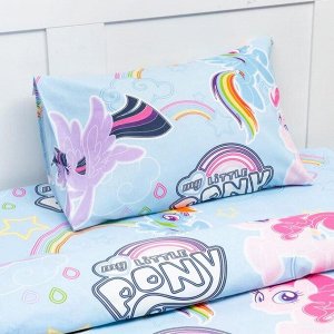 Постельное белье 1,5 сп Neon Series &quot;Rainbow vibes&quot; My Little Pony 143*215 см, 150*214 см, 50*70 см -1 шт