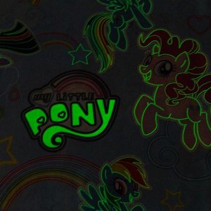 Постельное белье 1,5 сп Neon Series "Rainbow vibes" My Little Pony 143*215 см, 150*214 см, 50*70 см -1 шт