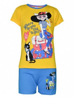 Комплект футболка и шорты для девочек арт. МД 005-35