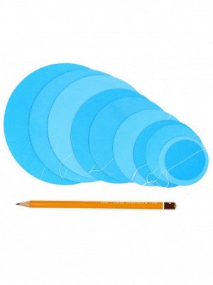Гирлянда вертикальная Круги 106 см бумага цвет голубой HS-21-7
