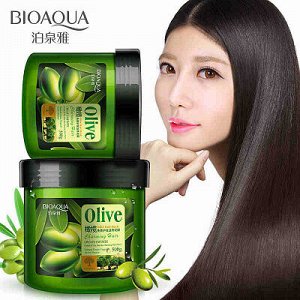 Bioaqua, Питательная маска для волос с экстрактом оливкового масла Olive Hair Mask, 500 мл