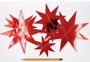 Гирлянда Звезды 170 см бумага металл цвет красный HS-21-10