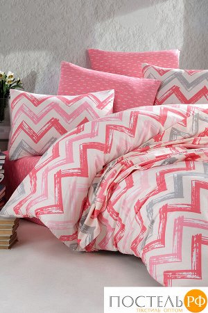 PB0835-S КПБ Istanbul Home COTTON LIFE (CHEVRON PEMBE) 1,5