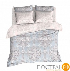 5047/0052 КПБ 1,5сп  Premium MARQUISE "Louise" blue сатин н(2) 70*70