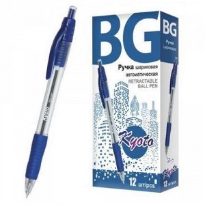 Ручка автоматическая шариковая "KYOTO" 1.0мм синяя с грипом 3883 BG {Китай}