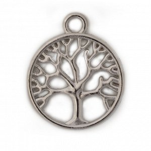 Кулон Дерево MAGIC 4 HOBBY арт.MH.0211114-2 цв.серебро, 25мм уп.15шт
