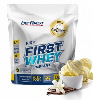 Протеин сывороточный First Whey Instant vanilla ice cream Be First 420 гр.