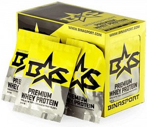 Протеин изолят сывороточный порционный Premium Whey Protein Binasport 33 гр.