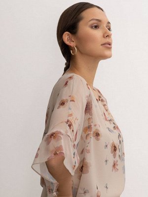 Блуза с цветочным принтом B2596/palmor