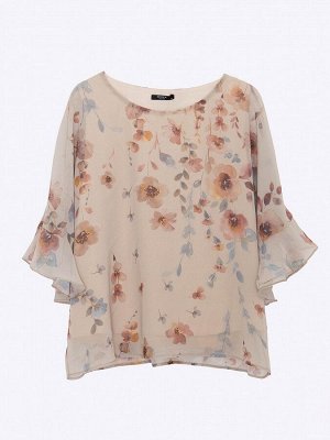 Блуза с цветочным принтом B2596/palmor