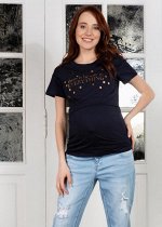 Футболка &quot;Ника&quot; для беременных и кормящих; синий