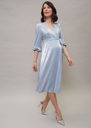 Платье "Монро" для беременных и кормящих; голубой