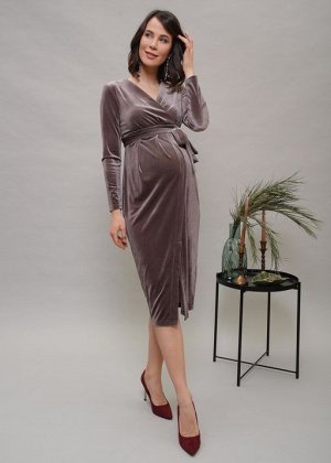 Платье "Фаина" для беременных и кормящих; кофейный