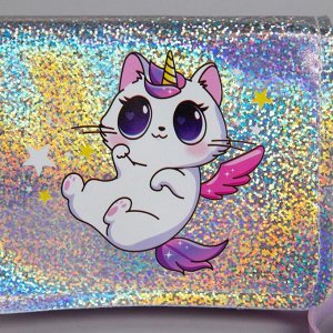 Сумка детская, отдел на клапане, 15х12 см, Kitty unicorn, цвет розовый