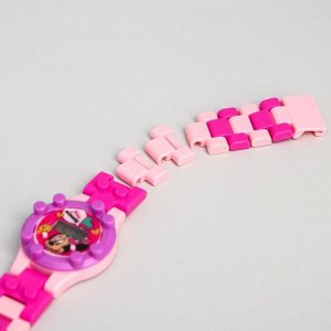 Часы наручные лего, Минни Маус, с ремешком-конструктором