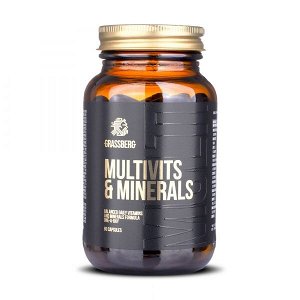 Витаминно-минеральный комплекс Multivits& Minerals GRASSBERG 60 капс.