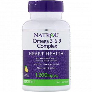 Омега 3-6-9 Omega 3-6-9 Сomplex Natrol 90 капс.