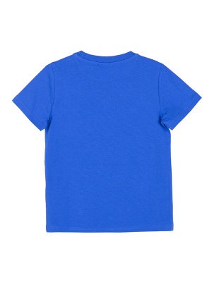 Футболка Ярко-синяя футболка для мальчика. На груди принт "жук" с перламутровыми элементами. Натуральный состав приятен к коже. Свободный крой не стесняет движений. 95% ХЛОПОК 5% ЭЛАСТАН