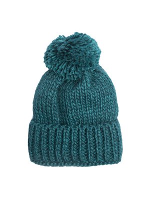 Шапка Теплая шапка с отворотом. Дизайн дополняет крупный помпон на макушке. Такая шапка будет отличной защита от холода и ветра. 75% акрил 15% полиамид 10% шерсть
