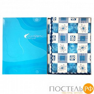 CONFESTYL Скатерть ФЛОРА-Conf 140*180, 100% хлопок, синий 231