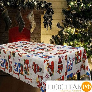 GRAND TEXTIL Скатерть ХЭППИ-12 НГ 140*180, 100% п/э, Assortitto