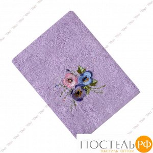 Tana Home Collection ЭСТЕЛЬ-1 30*50 цветок 3Д сиреневое полотенце махровое