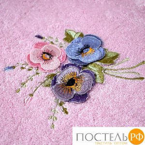 ЭСТЕЛЬ-1 70*140 цветок 3Д розовое полотенце махровое