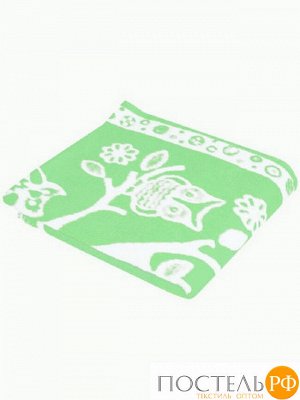 Зеленое Совушки 57-8ЕТЖ 100х140 100% х/б Байковое жак Ермолино одеяло