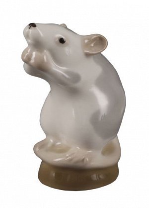 Скульптура Мышь белая Серая
