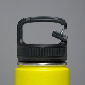 Термос, серия: Карабин, 1 л, сохраняет тепло 24 ч, жёлтый