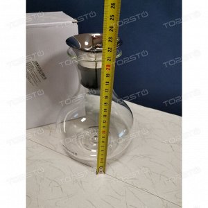 WILMAX Thermo Glass Термо кувшин со стальной крышкой 1500мл WL-888206A