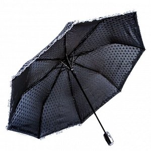 Зонт ЦВЕТ: черный,  Замеры модели*
* рост указан приблизительно, ориентируйтесь на замеры
*	Размер 98 см ( диаметр купола 98 см)
Элегантный женский зонт с интересным дизайном, купол стандартного разме