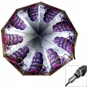 Зонт ЦВЕТ: серый-фиолетовый,  Замеры модели*
* рост указан приблизительно, ориентируйтесь на замеры
*	Размер 102 см ( диаметр купола 102 см)
Стильный женский зонт с оригинальным рисунком, купол станда