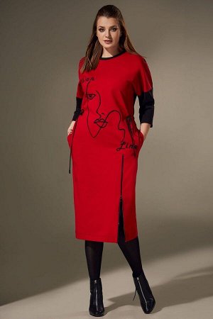 Платье Andrea Style 00309 красный