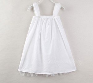 Платье для девочки, принт "бабочки", цвет белый