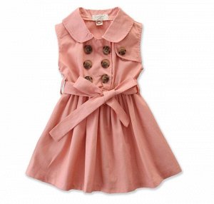 Платье для девочки с поясом, цвет розовый