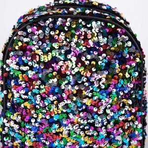 Рюкзак детский, отдел на молнии, с пайетками, цвет разноцветный
