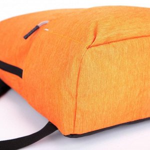 Рюкзак, отдел на молнии, 3 наружных кармана, цвет оранжевый