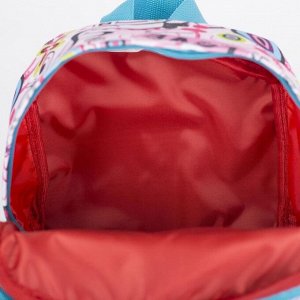 Рюкзак детский, отдел на молнии, наружный карман, цвет голубой/розовый